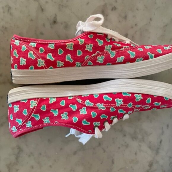 TAYLOR SWIFT KEDS Favorite Things Bows & Cats Print Pink Blue Sneakers 9… - Picture 7 of 16